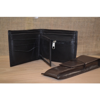 Portfel skórzany czarny męski .